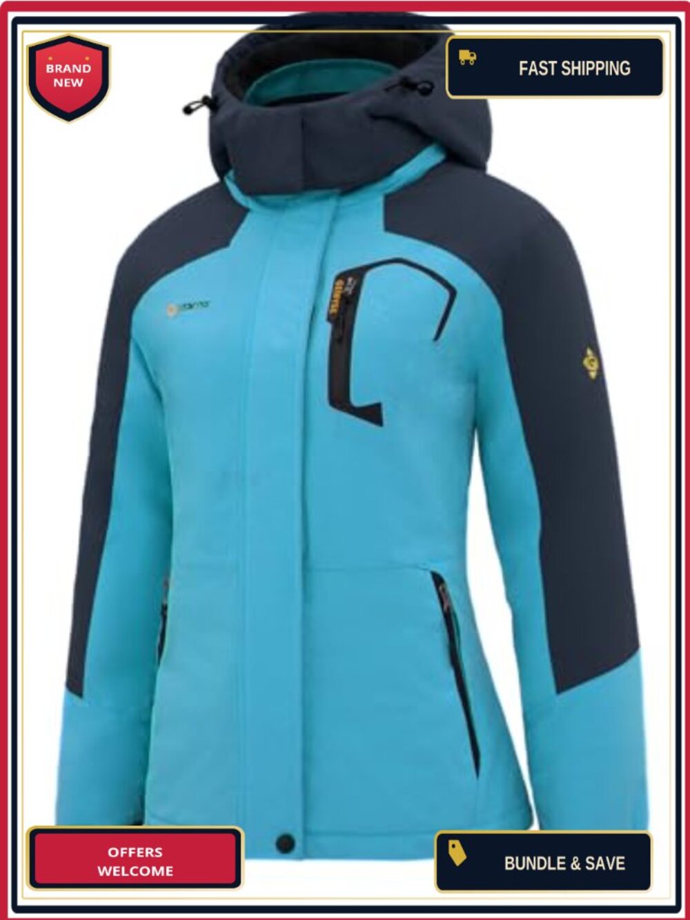 Waterproof Ski Jacket Women Warm Winter Coat Detachable Hood